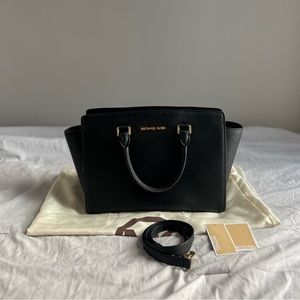 Michael Kors Selma Medium Satchel in Black